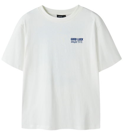 LMTD T-shirt - NlmNoluck - White Alyssum/W. Mazarine Blue