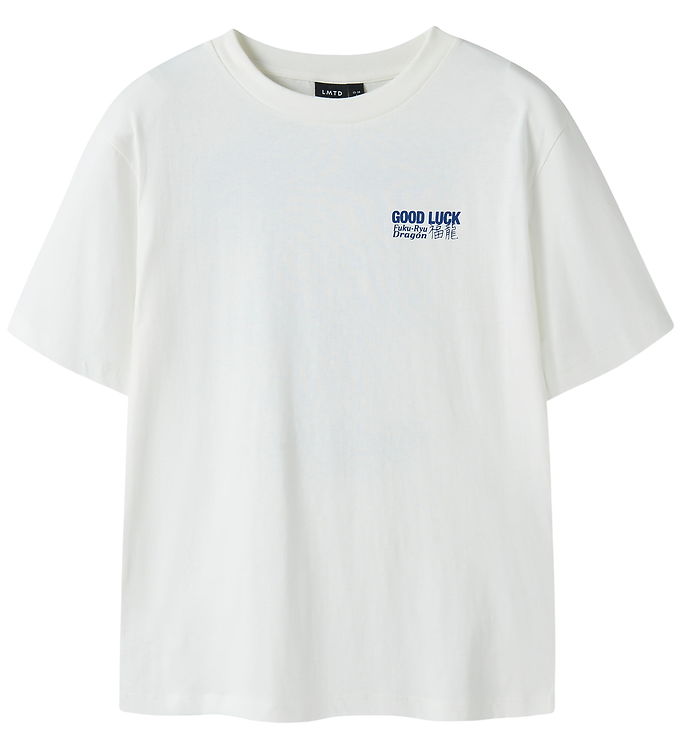 LMTD T-shirt - NlmNoluck - White Alyssum/W. Mazarine Blue