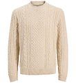 Jack & Jones Bluse - Strik - JprBlucallum - Parchment/Melange