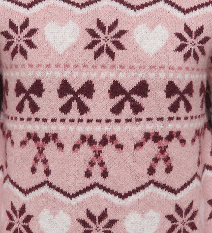 Kids Only Bluse - Strik - KogSnowflake - Rose Elegance/Snowflake