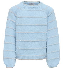 Kids Only Bluse - Strik - KogScandic - Cashmere Blue/Spaceded Ya