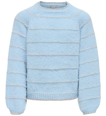 Kids Only Bluse - Strik - KogScandic - Cashmere Blue/Spaceded Ya