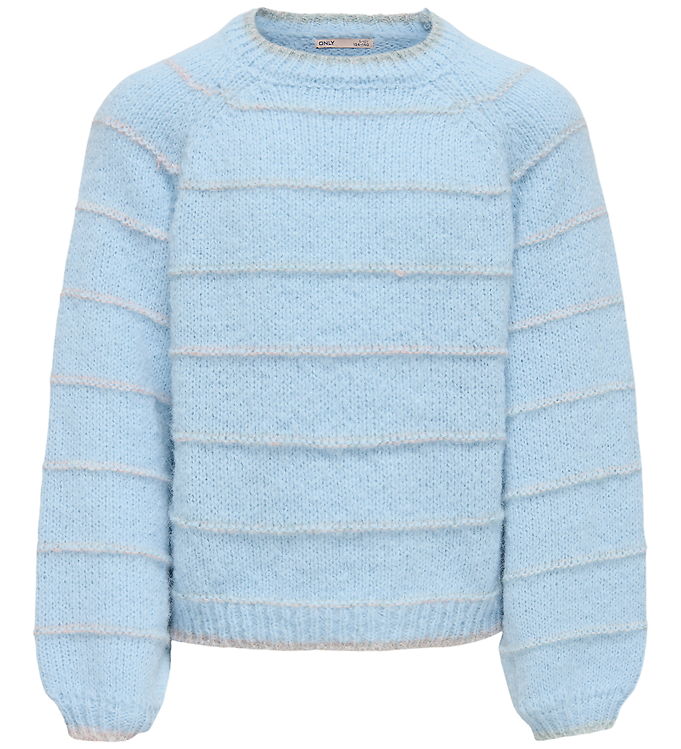 Kids Only Bluse - Strik - KogScandic - Cashmere Blue/Spaceded Ya