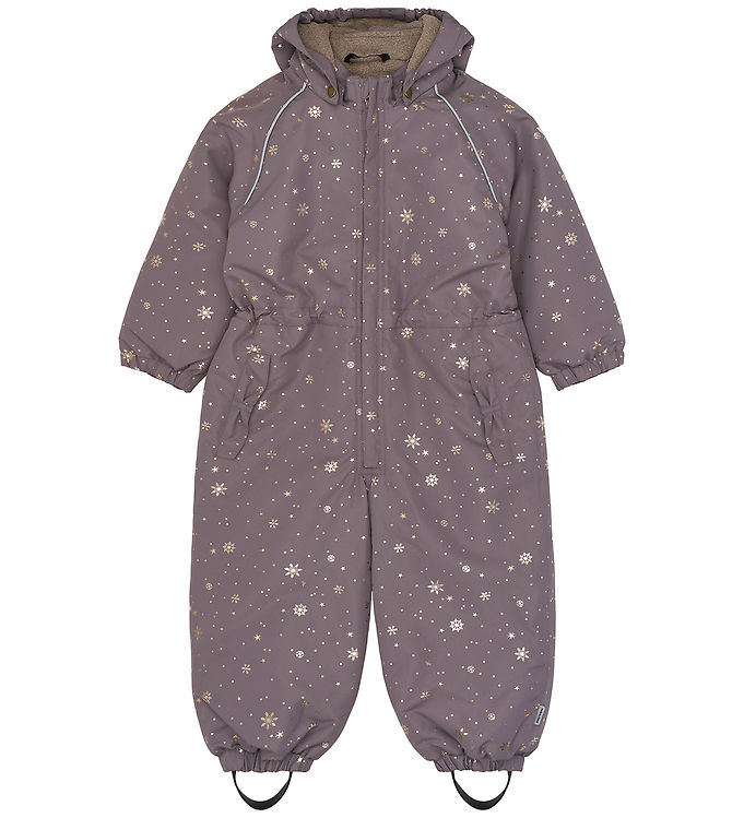 Mikk-Line Flyverdragt - Recycled - Snowflake Glitter AOP