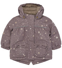 Mikk-Line Dynejakke - Recycled - Snowflake Glitter AOP