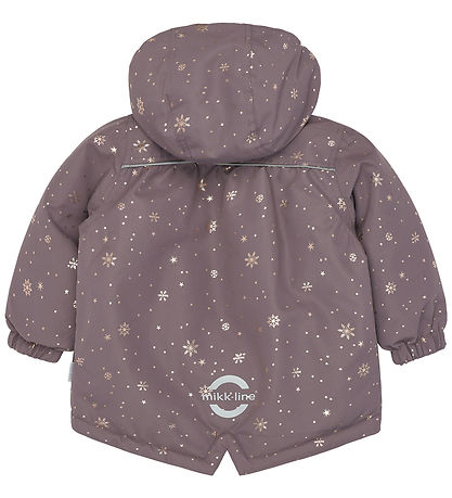 Mikk-Line Dynejakke - Recycled - Snowflake Glitter AOP