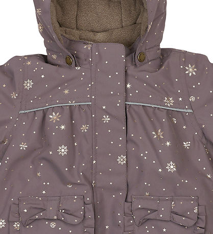 Mikk-Line Dynejakke - Recycled - Snowflake Glitter AOP