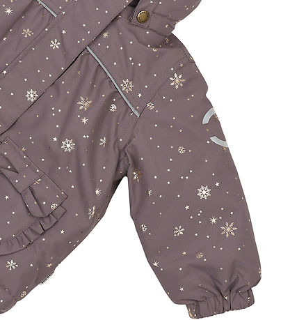 Mikk-Line Dynejakke - Recycled - Snowflake Glitter AOP