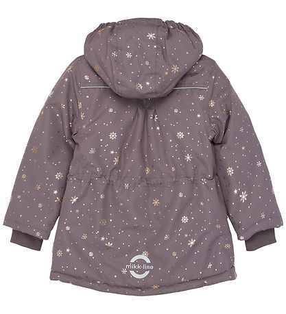 Mikk-Line Dynejakke - Recycled - Snowflake Glitter AOP