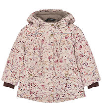 Mikk-Line Dynejakke - Recycled - AOP Floral - Berries & Birds