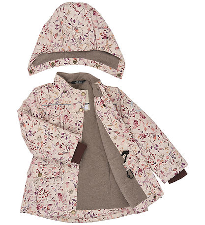 Mikk-Line Dynejakke - Recycled - AOP Floral - Berries & Birds