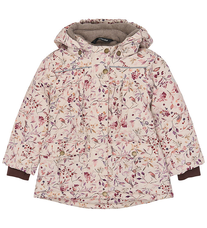 Mikk-Line Dynejakke - Recycled - AOP Floral - Berries & Birds
