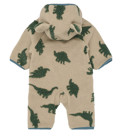 Mikk-Line Køredragt m. Hætte - Teddy - Dino AOP