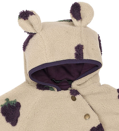 Mikk-Line Køredragt m. Hætte - Teddy - Blackberry AOP
