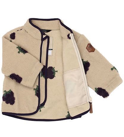 Mikk-Line Cardigan - Teddy - Blackberry AOP