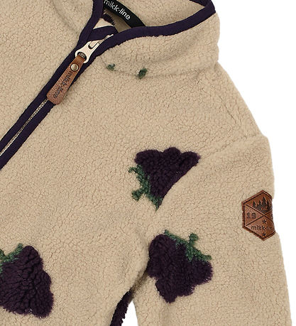 Mikk-Line Cardigan - Teddy - Blackberry AOP