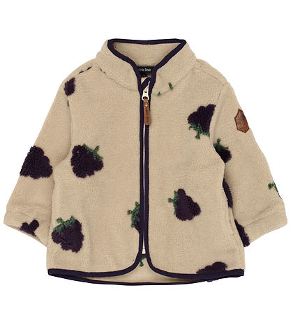 Mikk-Line Cardigan - Teddy - Blackberry AOP
