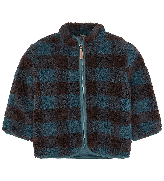Mikk-Line Fleecejakke - Teddy - Dark Slate m. Tern