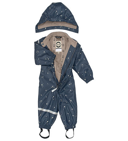 Mikk-Line Regndragt m. Fleece - PU - Star Sky AOP