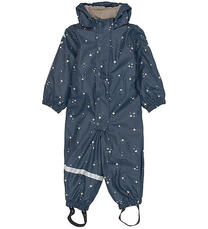 Mikk-Line Regndragt m. Fleece - PU - Star Sky AOP