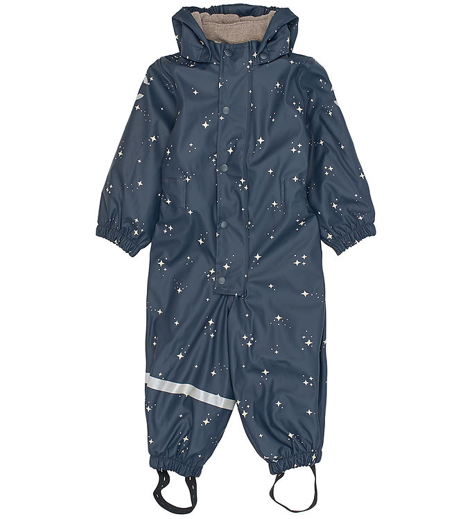 Mikk-Line Regndragt m. Fleece - PU - Star Sky AOP