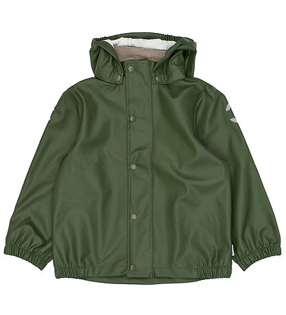 Mikk-Line Regntøj m. Seler - PU - Recycled - Kombu Green