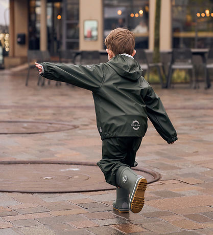 Mikk-Line Regntøj - PU - Recycled - Kombu Green