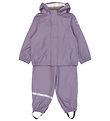 Mikk-Line Regntøj m. Seler - PU - Recycled - Purple Sage