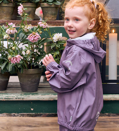 Mikk-Line Regntøj m. Seler - PU - Recycled - Purple Sage