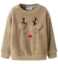 Name It Sweatshirt - Teddy - NmnReindeers - Peyote