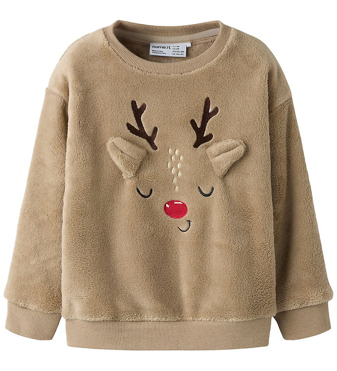 Name It Sweatshirt - Teddy - NmnReindeers - Peyote