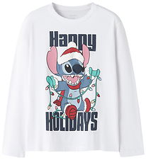 Name It Bluse - Stitch - NkfSyra - Bright White