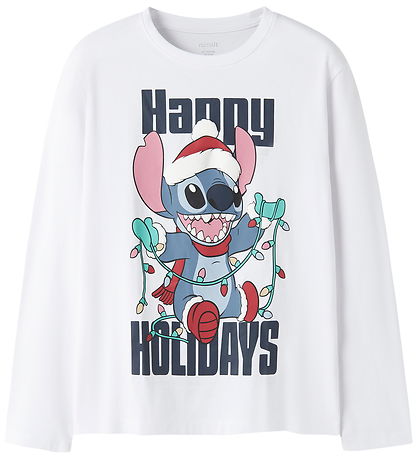 Name It Bluse - Stitch - NkfSyra - Bright White