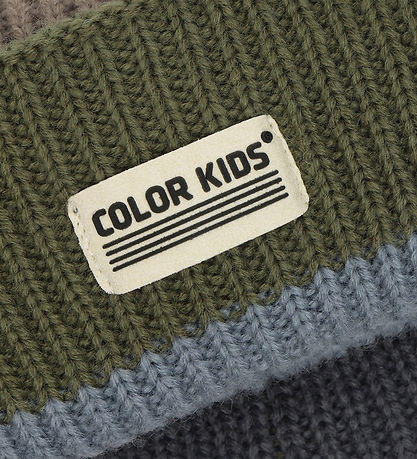Color Kids Hue - Strik - Uld - Beanie - Windward Blue