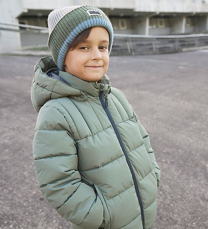 Color Kids Hue - Uld/Akryl - Strik/Rib - Windward Blue m. Stribe