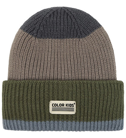 Color Kids Hue - Strik - Uld - Beanie - Windward Blue