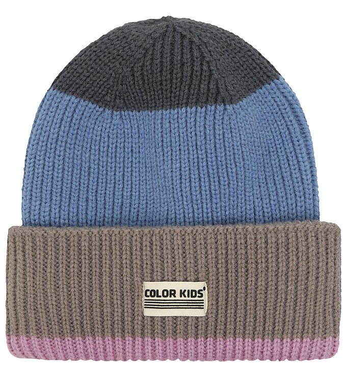 Color Kids Hue - Uld/Akryl - Strik/Rib - Mauve Mist m. Striber