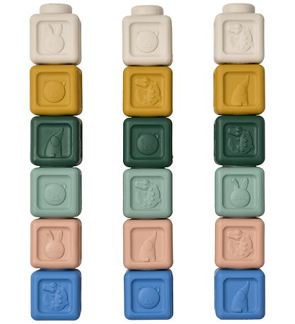Liewood Byggeklodser - Veda - 18 stk. - Beach Blue Multi Mix