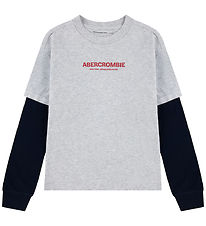 Abercrombie & Fitch Bluse - Light Grey Heather