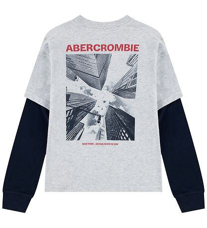Abercrombie & Fitch Bluse - Light Grey Heather