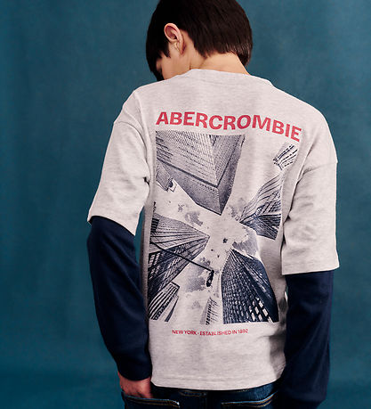 Abercrombie & Fitch Bluse - Light Grey Heather