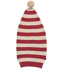 Wheat Nissehue - Strik - Red Christmas Stripe