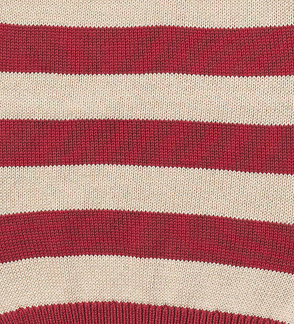 Wheat Nissehue - Strik - Red Christmas Stripe