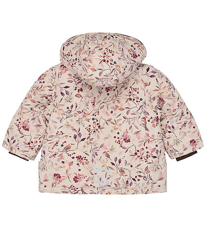 Mikk-Line Dynejakke - Polyester m. Fleece for - Berries/Birds - 