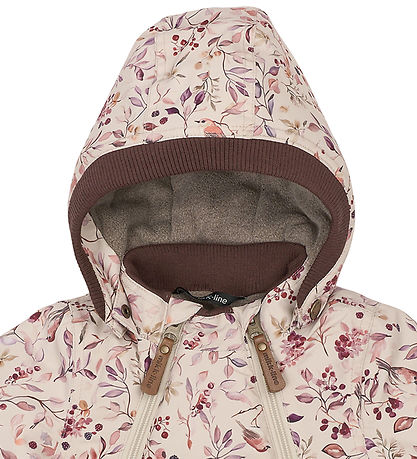 Mikk-Line Dynejakke - Polyester m. Fleece for - Berries/Birds - 