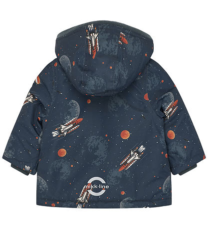 Mikk-Line Puffer Jacket - Polyester w. Fleece Lining - Space AOP