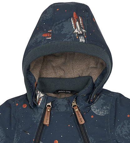 Mikk-Line Puffer Jacket - Polyester w. Fleece Lining - Space AOP