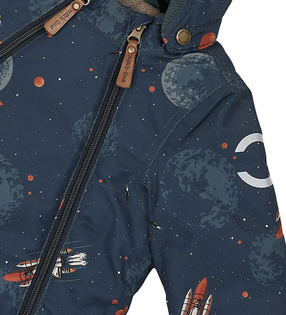 Mikk-Line Puffer Jacket - Polyester w. Fleece Lining - Space AOP