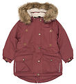 Mikk-Line Dynejakke - Twill Nylon - Girl Parca - Oxblood Red