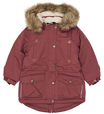Mikk-Line Dynejakke - Twill Nylon - Girl Parca - Oxblood Red